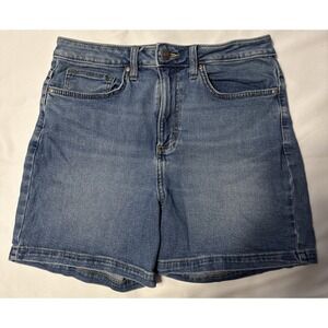 Lee Denim Shorts Womens 10 Medium Blue High Rise Regular Fit